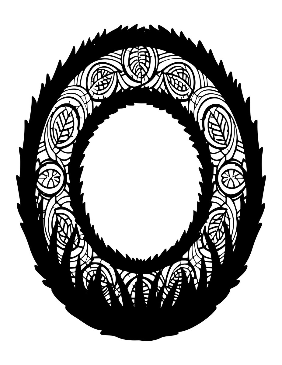 Grass Circle - free printable coloring page