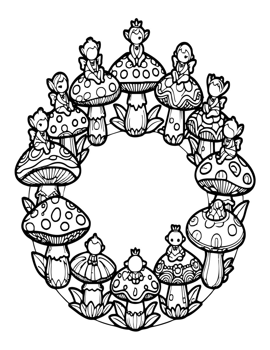 Pixie Ring - free printable coloring page