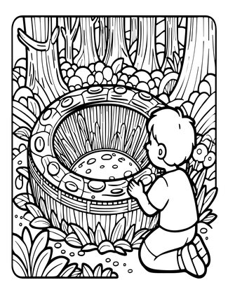 Child and Circle - Free printable coloring page
