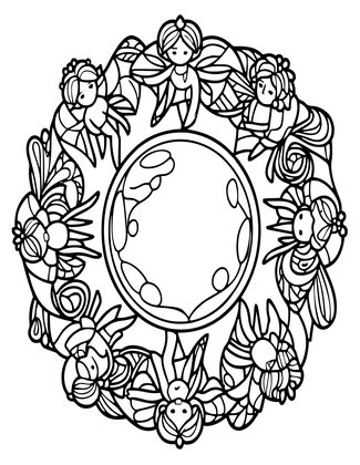 Ethereal Gathering - Free printable coloring page