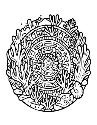 Underwater Ring - Free printable coloring page