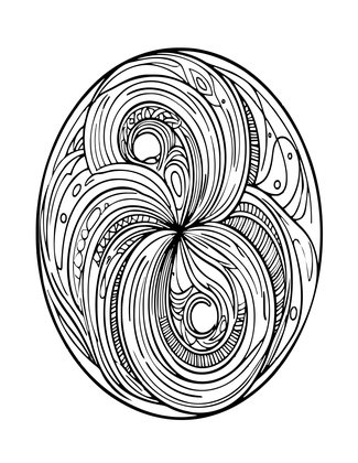 Twin Rings - Free printable coloring page