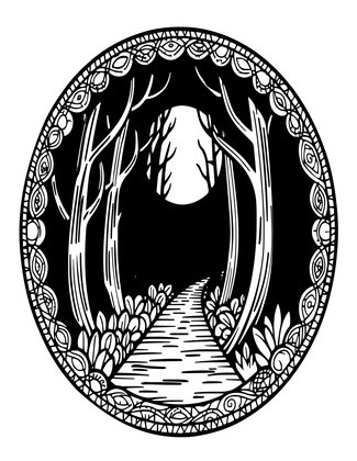 Moonlit Ring - Free printable coloring page