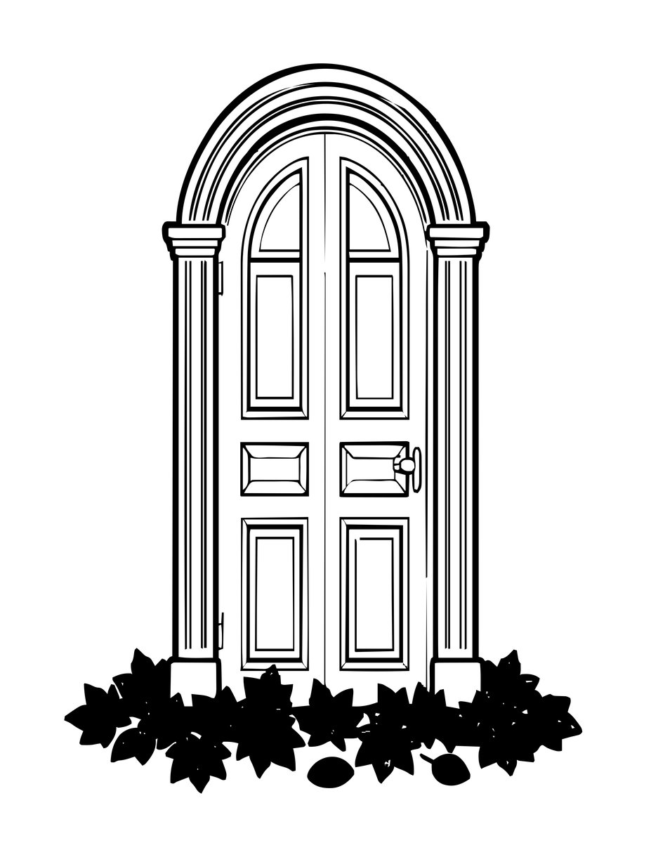 Autumn Leaves - free printable coloring page