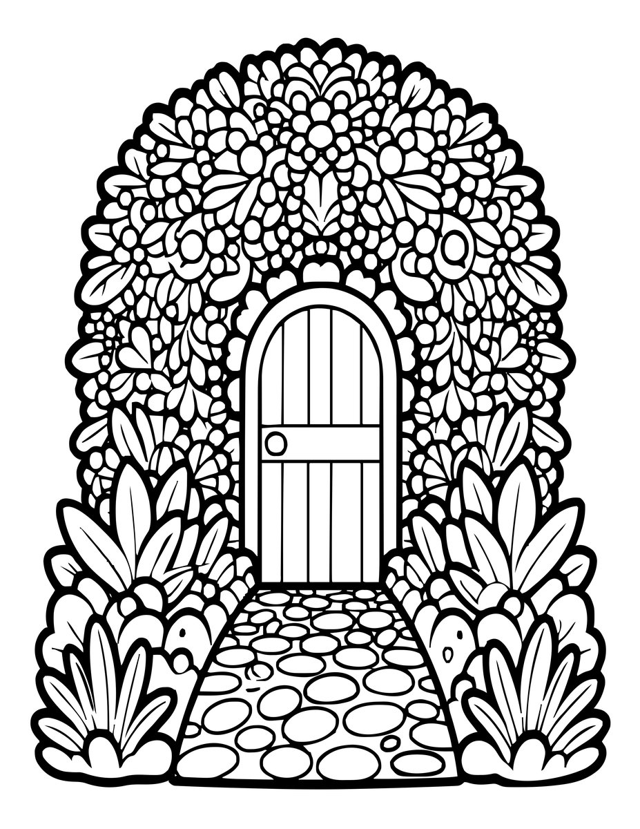 Pebble Path - free printable coloring page