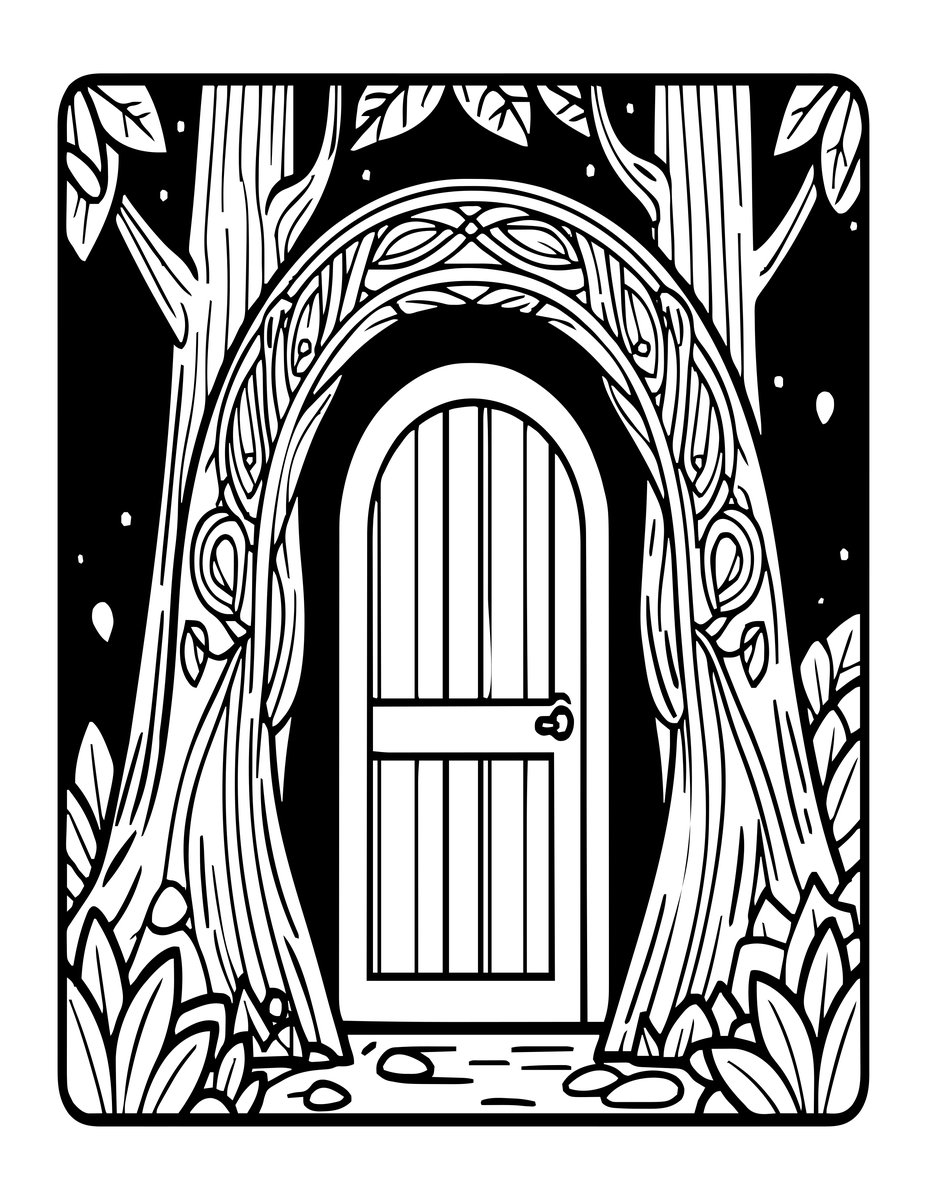 Forest Hollow - free printable coloring page