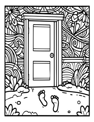 Fairy Footprints - Free printable coloring page