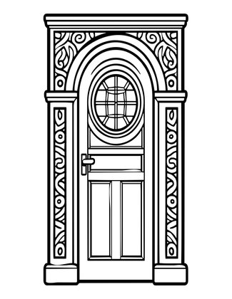 Round Window - Free printable coloring page