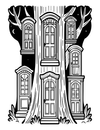 Night Glow - Free printable coloring page