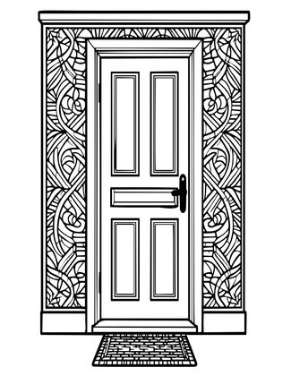 Welcome Mat - Free printable coloring page