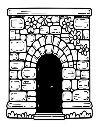 Garden Stone - Free printable coloring page