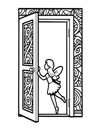 Fairy Returning - Free printable coloring page