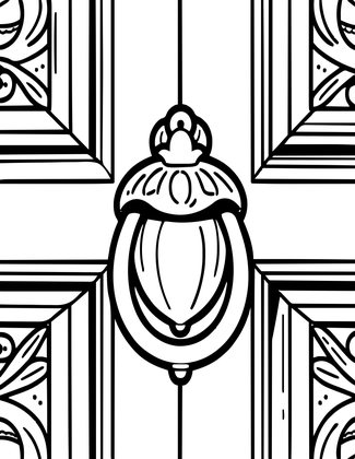 Acorn Knocker - Free printable coloring page