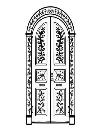 Painted Flowers - Free printable coloring page