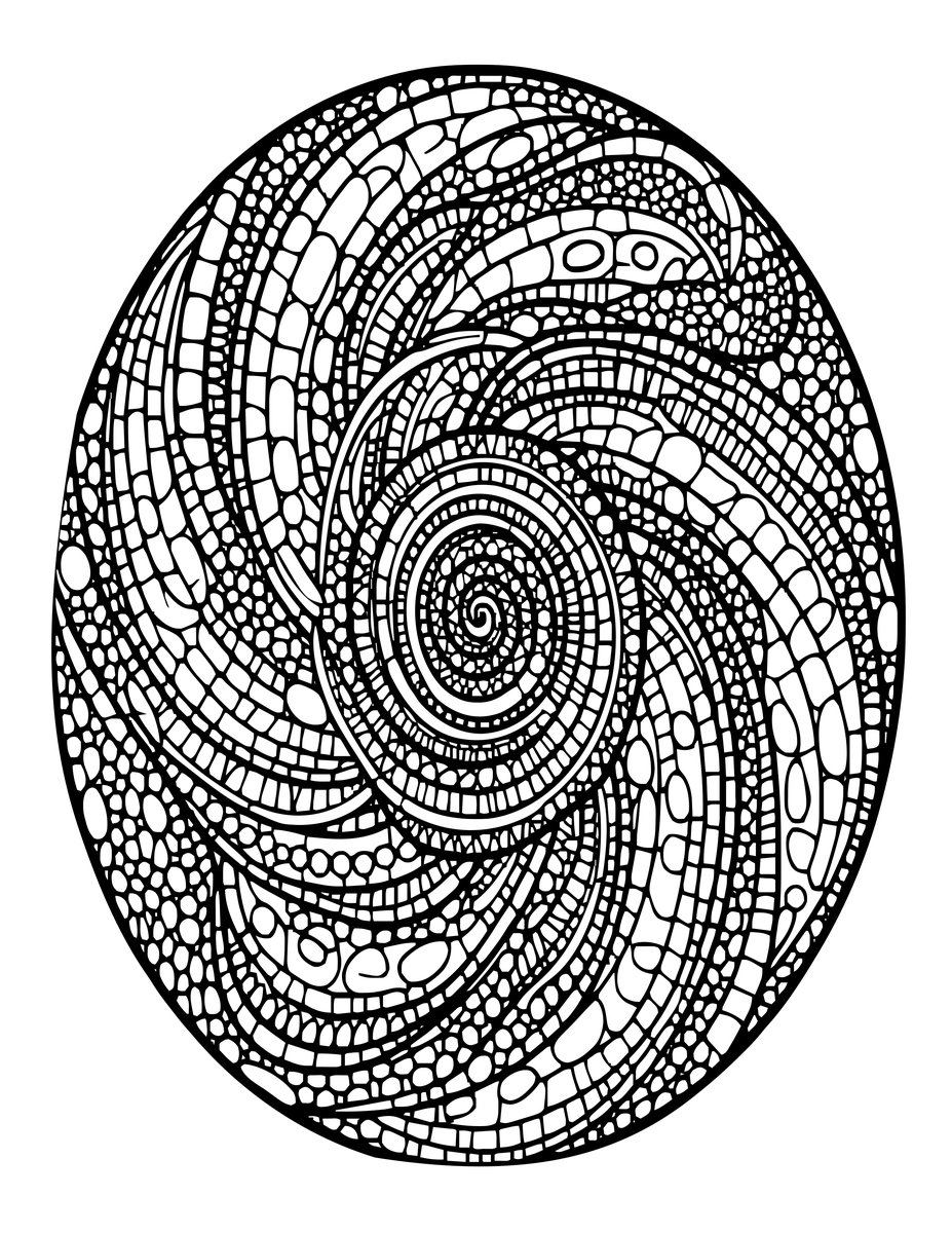 Pebble Spiral - free printable coloring page