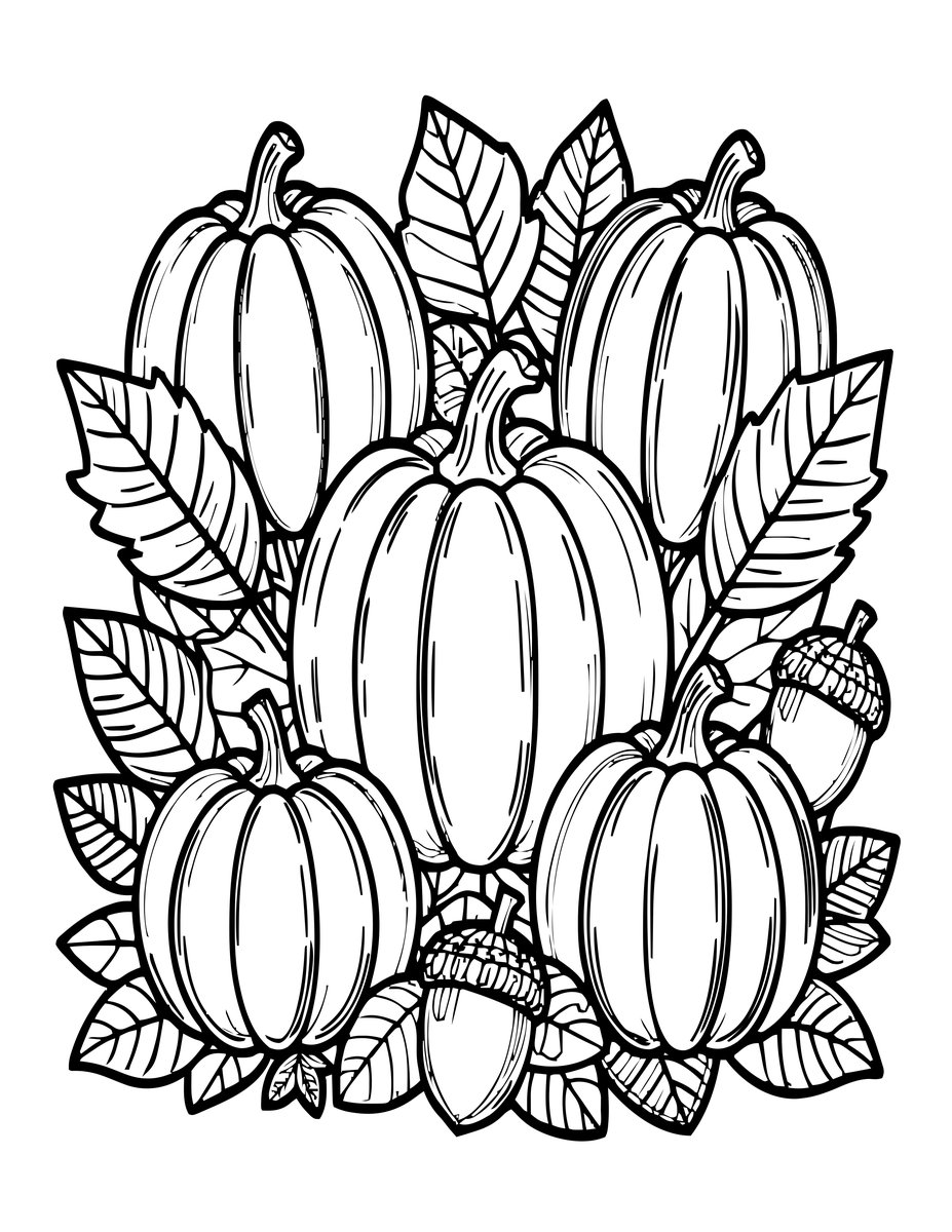 Autumn Fairy Garden - free printable coloring page