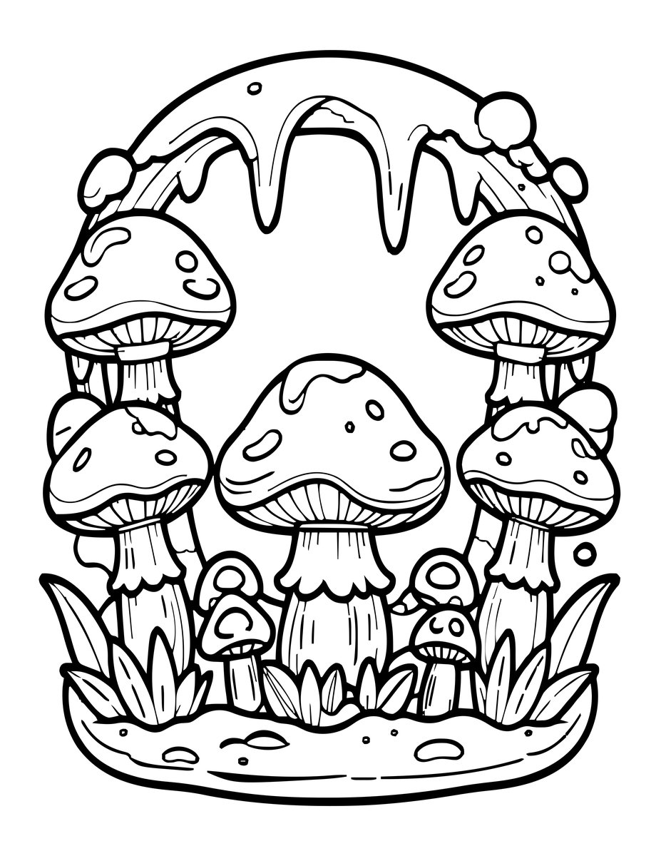 Winter Fairy Garden - free printable coloring page