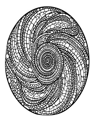 Pebble Spiral - Free printable coloring page
