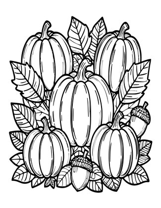 Autumn Fairy Garden - Free printable coloring page