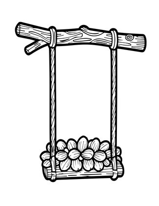 Fairy Swing - Free printable coloring page