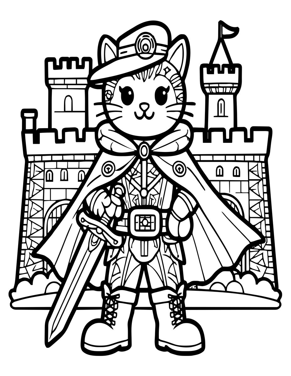 Puss in Boots - free printable coloring page