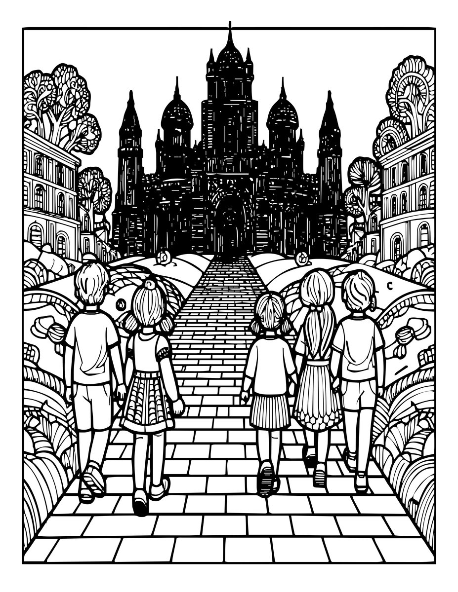 The Wizard of Oz - free printable coloring page