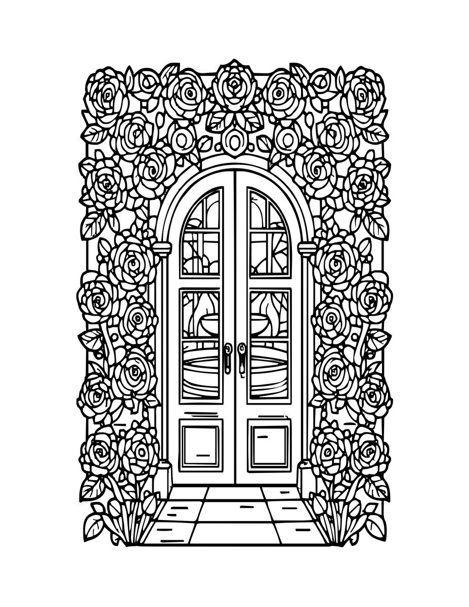 Enchanted Garden - free printable coloring page