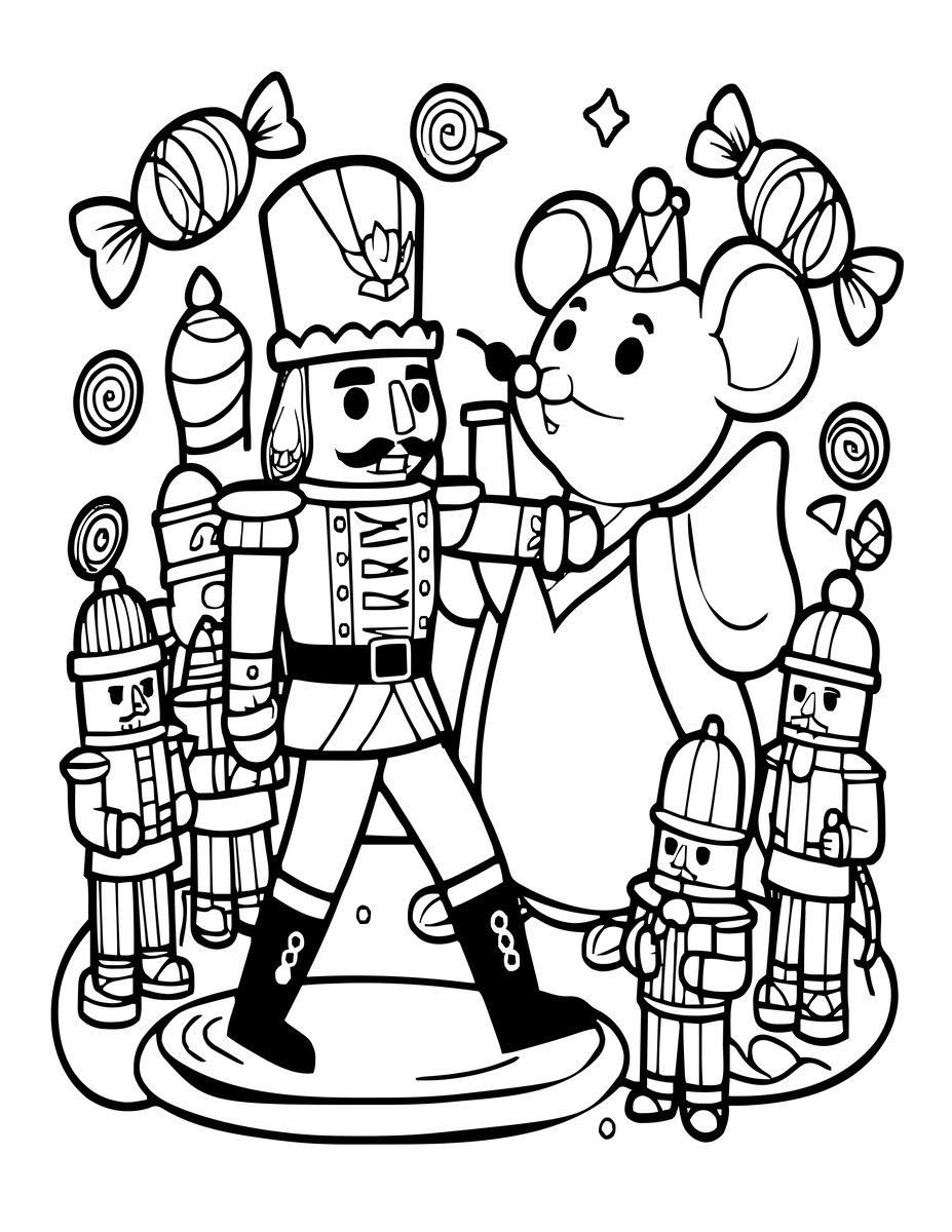 The Nutcracker Prince - free printable coloring page