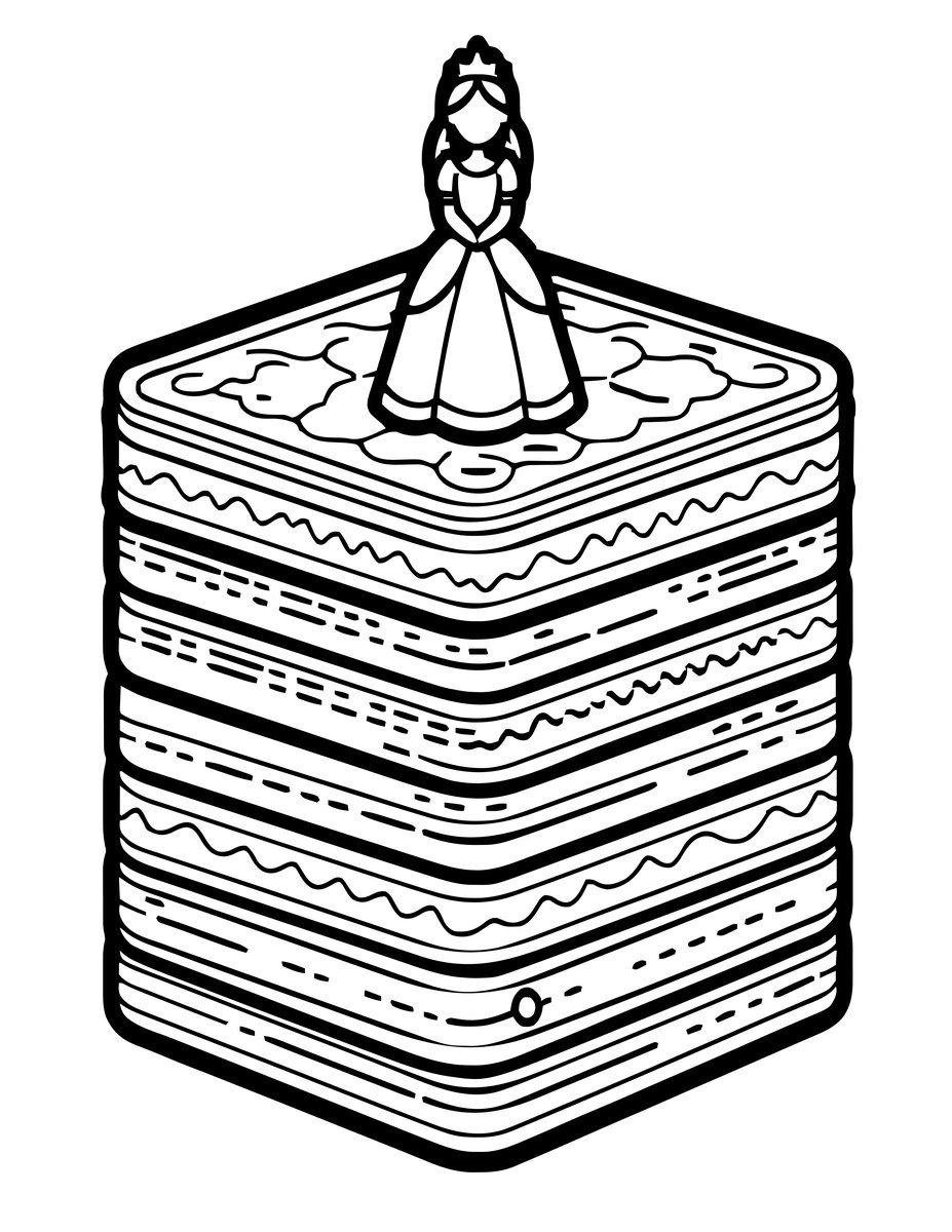 The Princess and the Pea - free printable coloring page