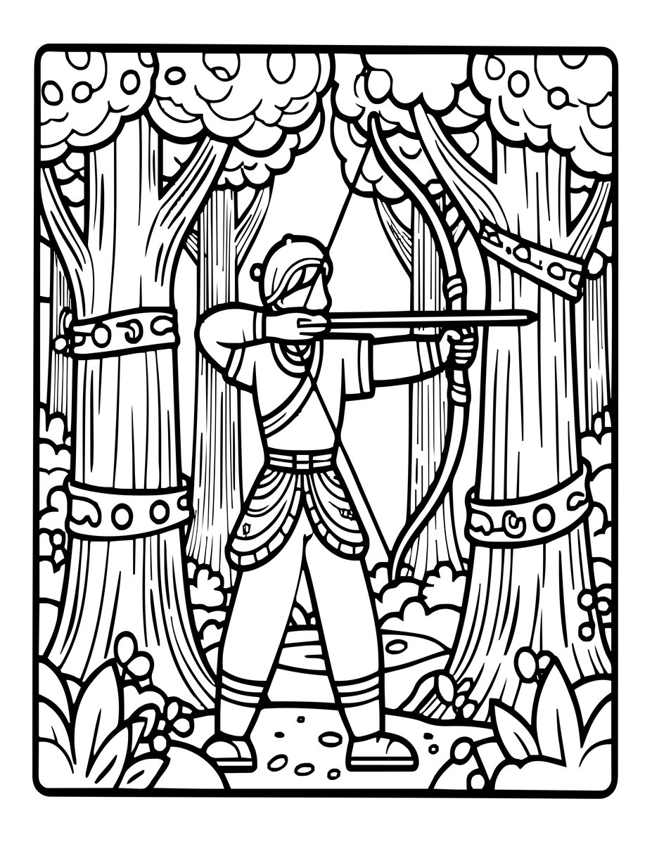 Robin Hood - free printable coloring page
