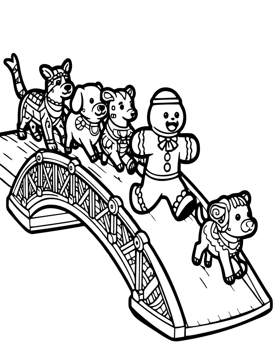 The Gingerbread Man - free printable coloring page