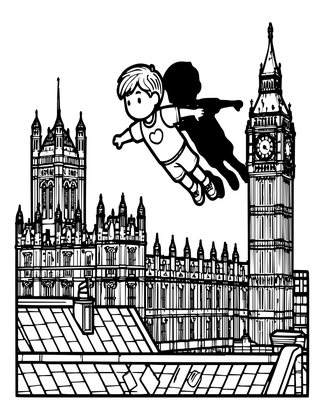 Peter Pan - Free printable coloring page