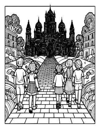 The Wizard of Oz - Free printable coloring page