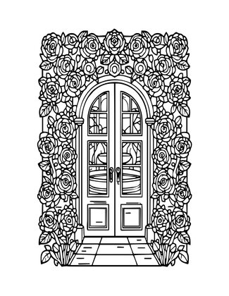 Enchanted Garden - Free printable coloring page