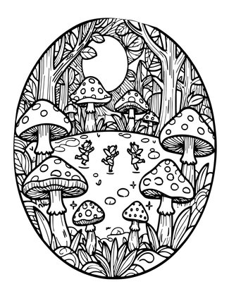 Fairy Ring - Free printable coloring page
