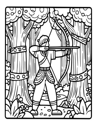 Robin Hood - Free printable coloring page