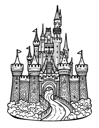 Storybook Castle - Free printable coloring page