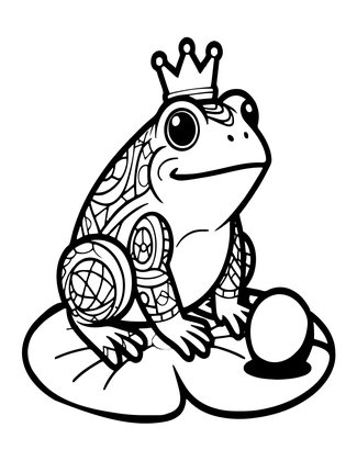 The Frog Prince - Free printable coloring page