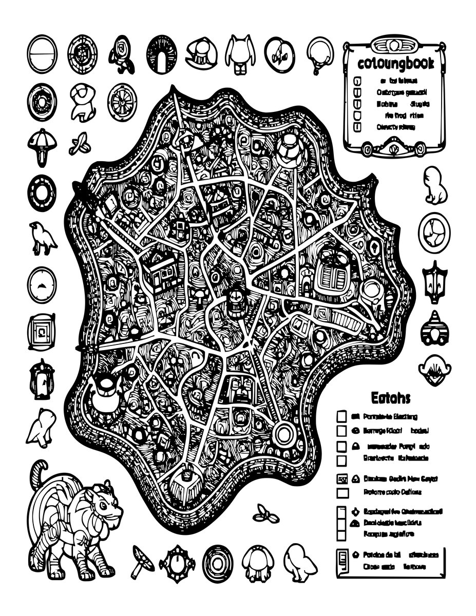 Map Legend - free printable coloring page