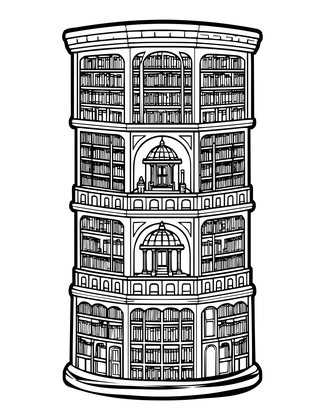 Wizard's Tower Map - Free printable coloring page