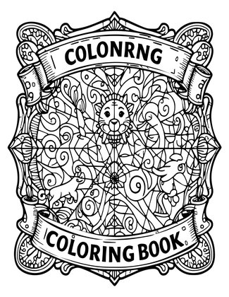 Border Cartouche - Free printable coloring page