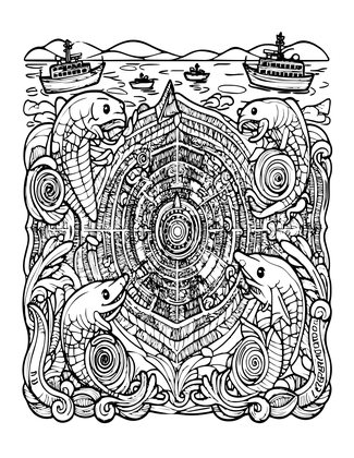 Sea Monster Chart - Free printable coloring page