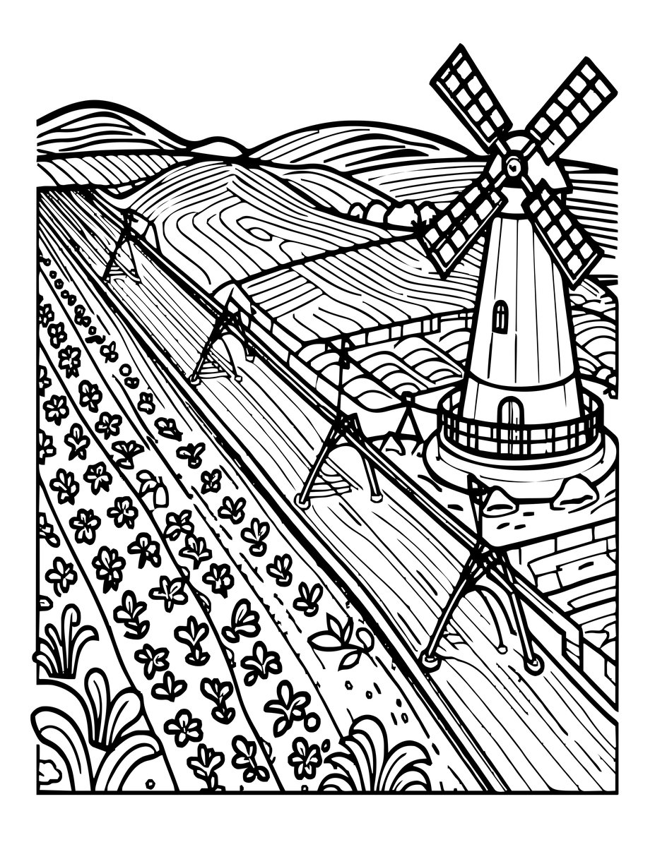 Irrigation - free printable coloring page