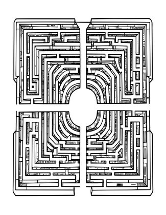 Corn Maze - Free printable coloring page