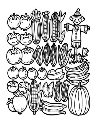 Vegetable Garden - Free printable coloring page