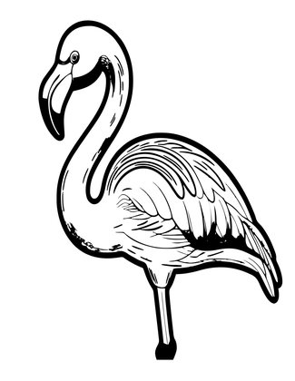 Chilean Flamingo - Free printable coloring page