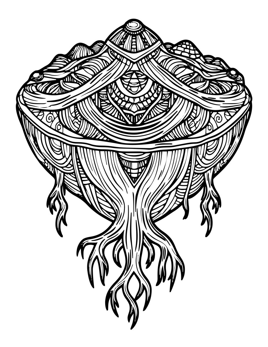 Island Root System - free printable coloring page