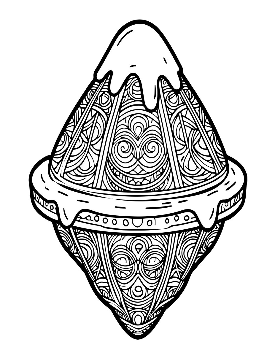 Island Snow Cap - free printable coloring page