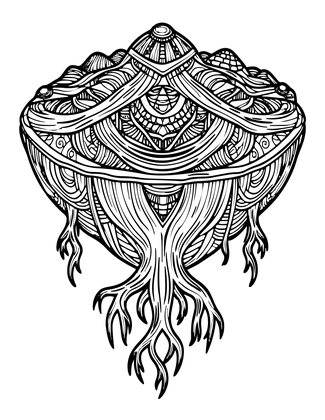 Island Root System - Free printable coloring page