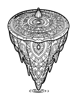 Island Descent - Free printable coloring page